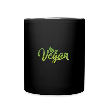 Vegan Live, Lebensstil Lifestyle, Gesunde - Tasse einfarbig - Schwarz - Vorne