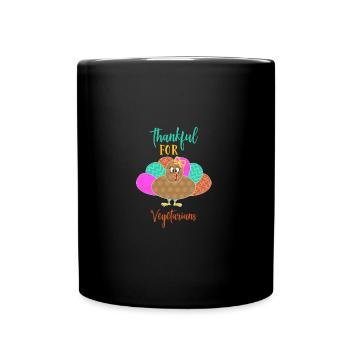 Reconnaissant pour les végétariens, le mode de vie végétalien - Mug uni - noir - Devant