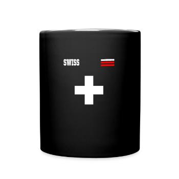 Retro Swiss Cross Flag Switzerland Pride - Full Colour Mug - black - Front