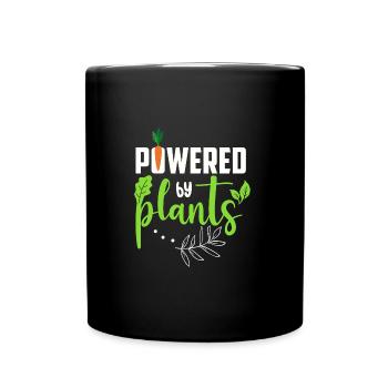 I will be with vegetable farms, vegetarian vegan - Full Colour Mug - black - Front