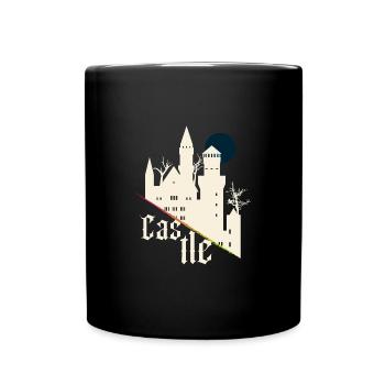 Castle Castle Bergfried Design Middle Ages - Full Colour Mug - black - Front