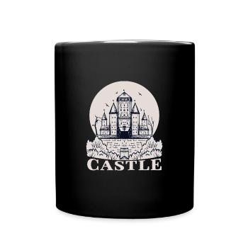 Castle Castle Bergfried Design Middle Ages - Full Colour Mug - black - Front