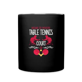 Tennis de table anatiker, tennis de table fou - Mug uni - noir - Devant