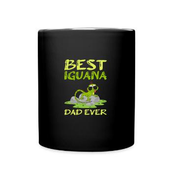Bester Leguan Vater aller Zeiten Eidechse Haustier Vatertag - Tasse einfarbig - Schwarz - Vorne