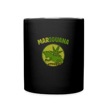 Mariguan Eidechse Haustier Weed 420 Reptilien Liebhaber - Tasse einfarbig - Schwarz - Vorne