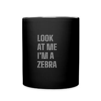 Zoo Animal Black White Stripe - Full Colour Mug - black - Front