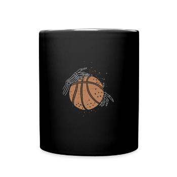 Skeleton Hand Basketball Skelatal Bones Spooky - Mug uni - noir - Devant