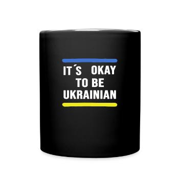 UKRAINE slava ukraini Ukrainian & Ukrainian - Full Colour Mug - black - Front
