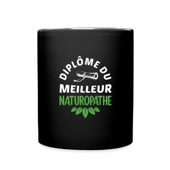 Diplôme du meilleur naturopathe t-shirt - Mug uni - noir - Devant