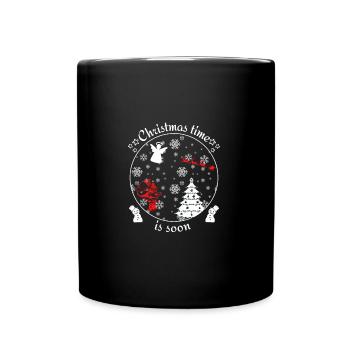 Bald ist Weihnachtszeit Christmas time is soon - Tasse einfarbig - Schwarz - Vorne