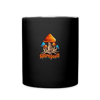 Sporegasm Mashroom Fun - Grafic Mashroom - Full Colour Mug - black - Front