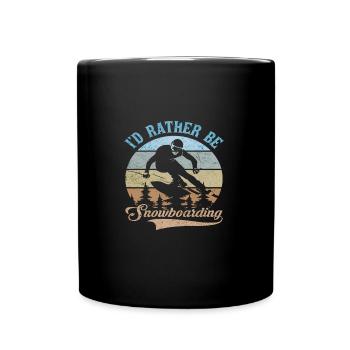 I'D RATHER BE SNOWBOARDING - Tasse einfarbig - Schwarz - Vorne