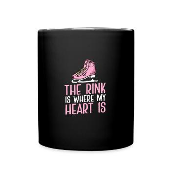 Eislaufen Wortspiel Eiskunstlauf - Tasse einfarbig - Schwarz - Vorne