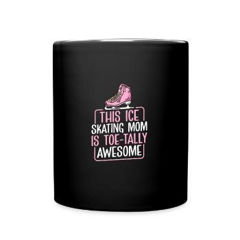 Eislaufen Wortspiel Eiskunstlauf - Tasse einfarbig - Schwarz - Vorne