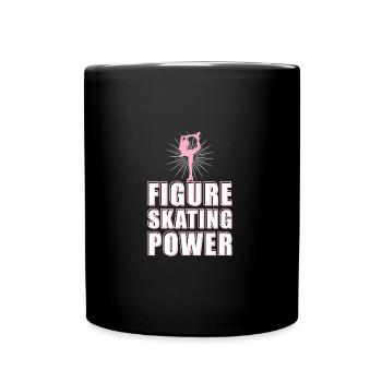 Eislaufen Wortspiel Eiskunstlauf - Tasse einfarbig - Schwarz - Vorne
