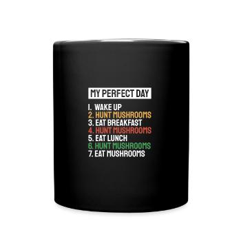 Chasse aux champignons Chasseur de champignons Cueilleur de champignons Morel Mycologue - Mug uni - noir - Devant