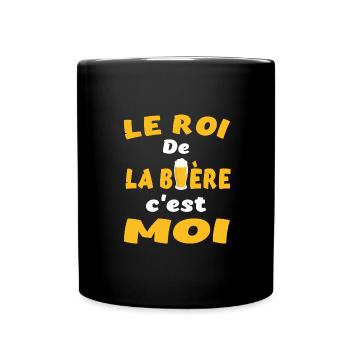 le roi de la bière t-shirt humoristique apéro - Mug uni - noir - Devant