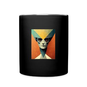 Alinen bauhaus Vintage Style v 05 - Tasse einfarbig - Schwarz - Vorne