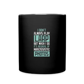 Larp | Live-action role-playing game | Larps | Larp - Full Colour Mug - black - Front