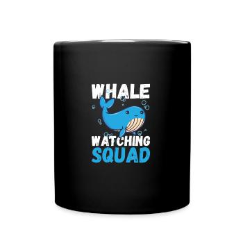 Walbeobachter Spruch Wal Fans Buckelwale - Tasse einfarbig - Schwarz - Vorne