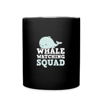 Observation des baleines Baleine bleue Baleine bleue Cétacé - Mug uni - noir - Devant
