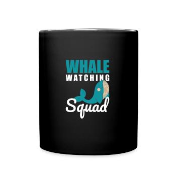 Observation des baleines Baleine bleue Baleine bleue Cétacé - Mug uni - noir - Devant
