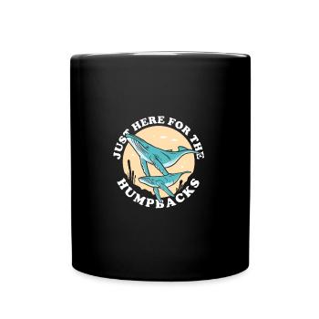 Whale Watcher Saying Whale Fans Humpback Whales - Full Colour Mug - black - Front