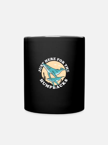 Walbeobachter Spruch Wal Fans Buckelwale - Tasse einfarbig - Schwarz