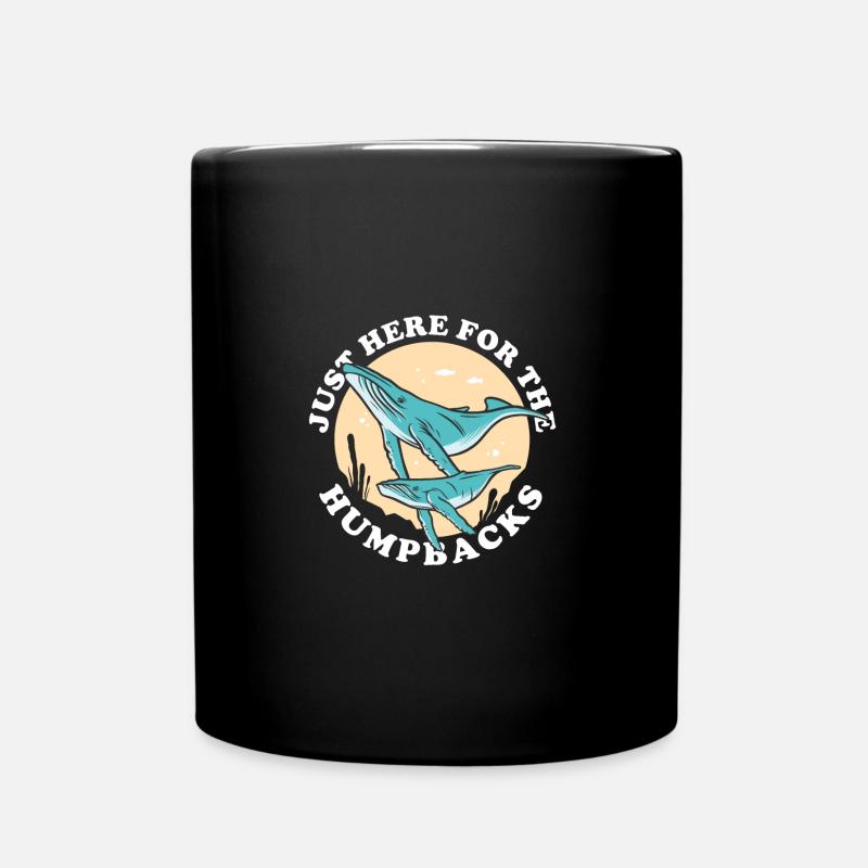 Walbeobachter Spruch Wal Fans Buckelwale - Tasse einfarbig - Schwarz