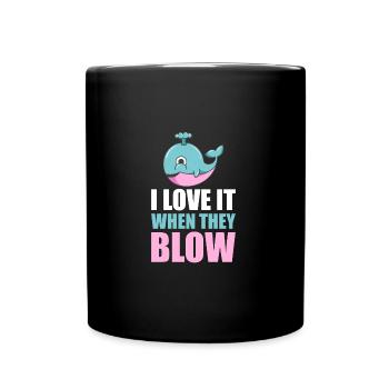 Whale Watcher Saying Whale Fans Humpback Whales - Full Colour Mug - black - Front
