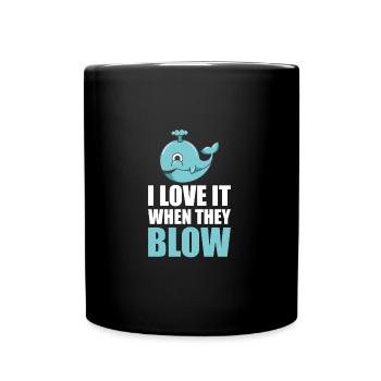 Whale Watcher Saying Whale Fans Humpback Whales - Full Colour Mug - black - Front