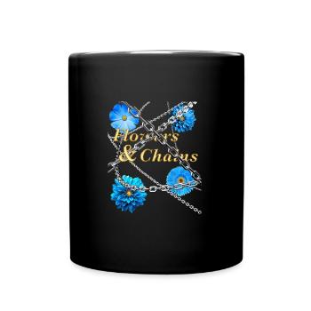 Flowers and Chains - Tasse einfarbig - Schwarz - Vorne
