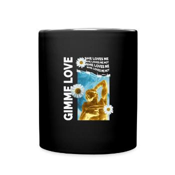 Gimme Love Flower - Tasse einfarbig - Schwarz - Vorne