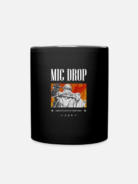 Mic Drop - Tasse einfarbig - Schwarz