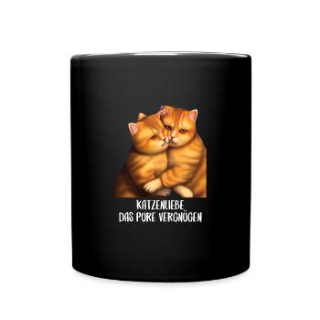 Katzen Sprüche Katzenmotiv Katzenliebhaber Gift - Tasse einfarbig - Schwarz - Vorne