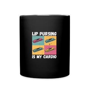 Orgue à bouche Français harmoniciste harpe - Mug uni - noir - Devant