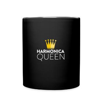 Orgue à bouche Français harmoniciste harpe - Mug uni - noir - Devant