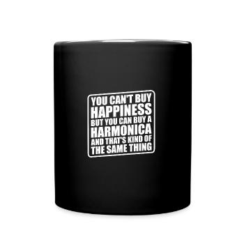 Orgue à bouche Français harmoniciste harpe - Mug uni - noir - Devant
