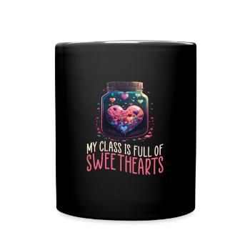 Niedlicher 100. Schultag 100 Tage Leopard - Tasse einfarbig - Schwarz - Vorne