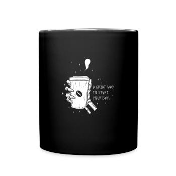 Morning Coffee Aesthetic - Tasse einfarbig - Schwarz - Vorne