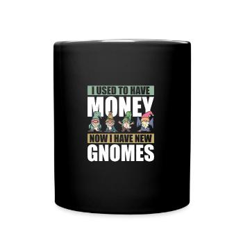 Gartenzwerg Hobby Gnom Garten - Tasse einfarbig - Schwarz - Vorne