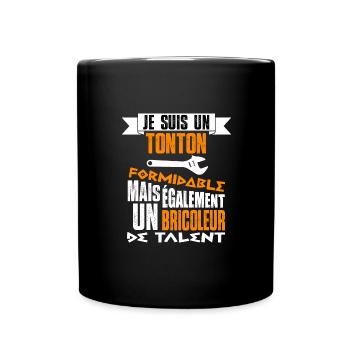 Maillot tonton bricoleur idée cadeau humour homme - Mug uni - noir - Devant