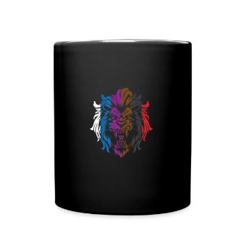 BJJ Belt Rank Lion Face | BrazilianJiuJitsu - Tasse einfarbig - Schwarz - Vorne