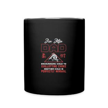 Papa Jiu Jitsu encourageant Chil | JiuJitsu brésilien - Mug uni - noir - Devant