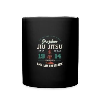 Ocean Shark Jiu Jitsu | BrazilianJiuJitsu - Tasse einfarbig - Schwarz - Vorne