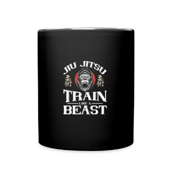 Train like a Beast | BrazilianJiuJitsu - Full Colour Mug - black - Front