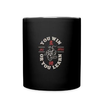 Vous gagnez ou vous apprenez | JiuJitsu brésilien - Mug uni - noir - Devant