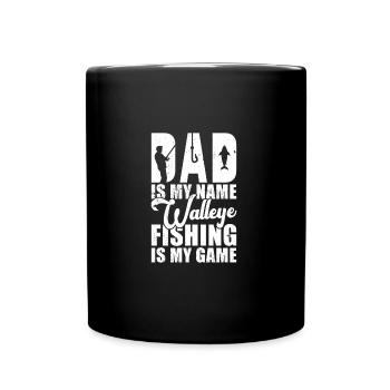 Zander Pike Fishing Anglers - Full Colour Mug - black - Front
