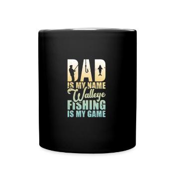 Zander Pike Fishing Anglers - Full Colour Mug - black - Front