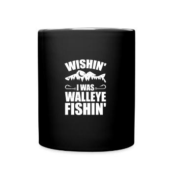 Zander Pike Fishing Anglers - Full Colour Mug - black - Front